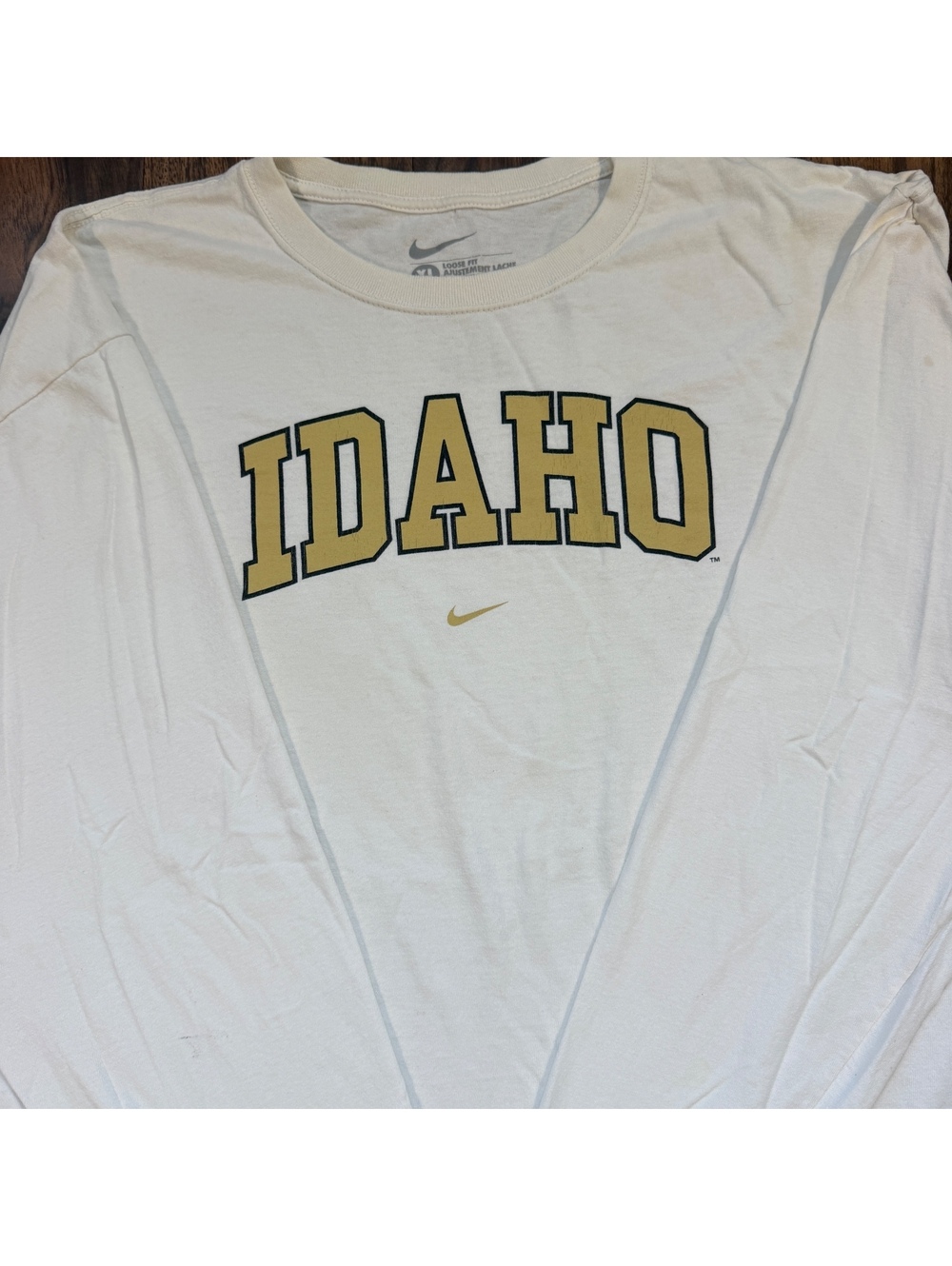 Nike Idaho Center Swoosh Long Sleeve T Shirt Loose Fit College XL Vandals Y2K
